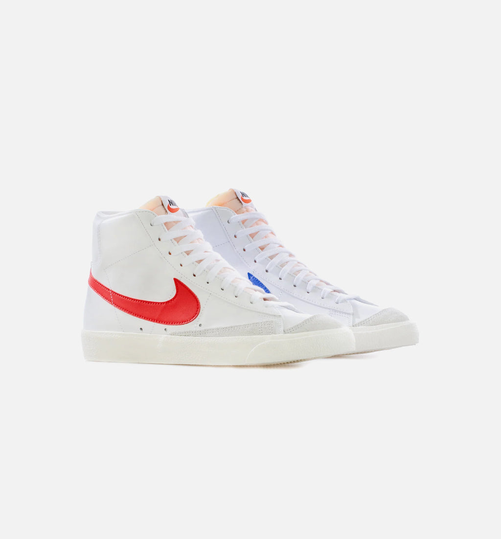 Blazer Mid 77 Mens Lifestyle Shoe White Red Blue
