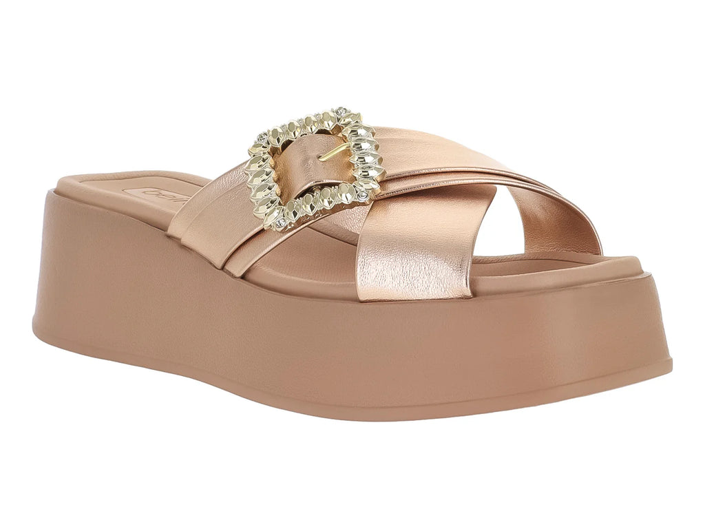 Sandalias Beira Rio Oro Rosado para Mujer