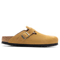 Womens Narrow Boston Suede Embossed Cork Brown