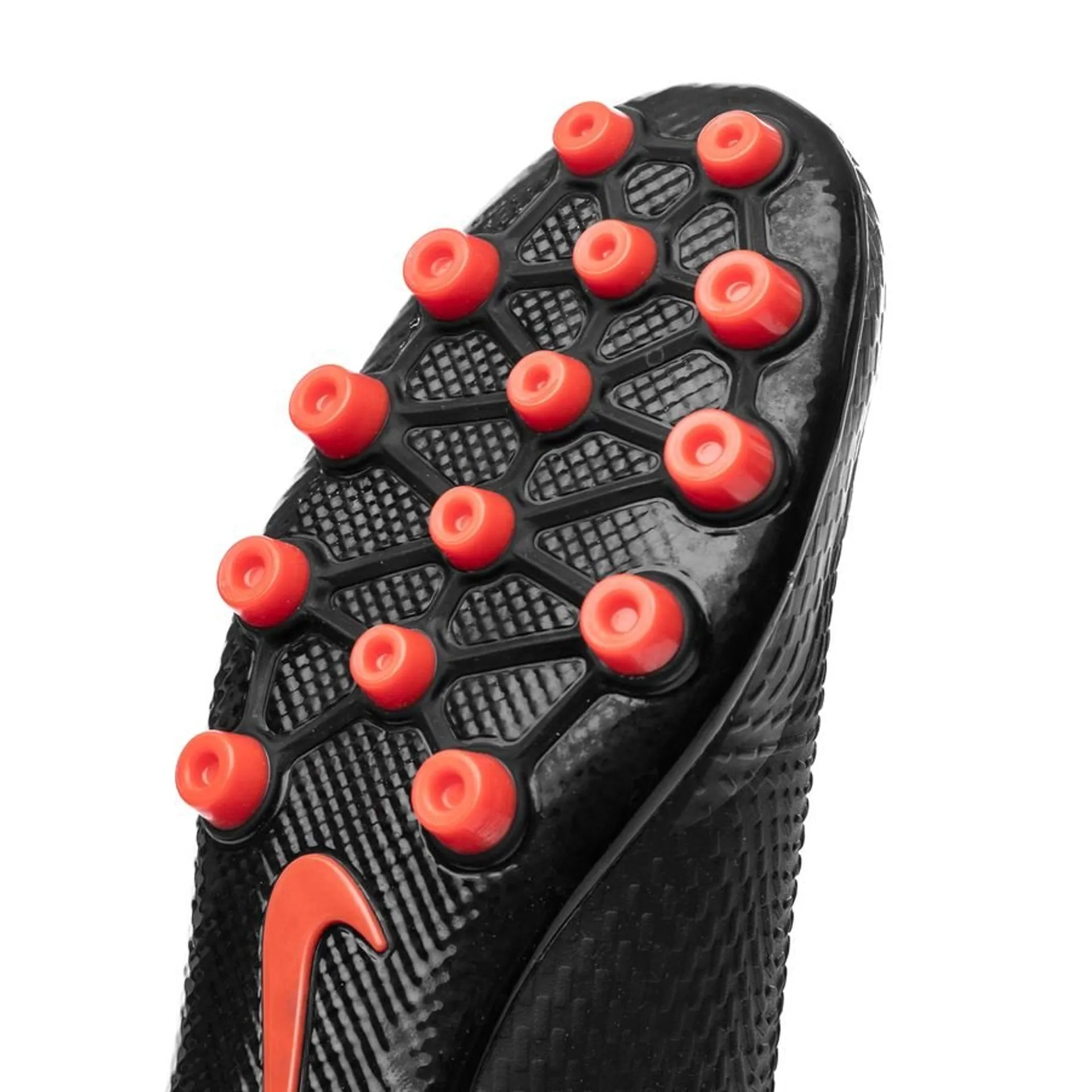 Nike Phantom GT Academy AG Artificial Grass Soccer Cleats Black Chile Red Dark Smoke Grey