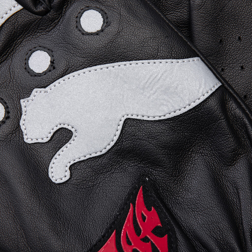 Puma x AAP Rocky Driving Gloves Black Fierce Red