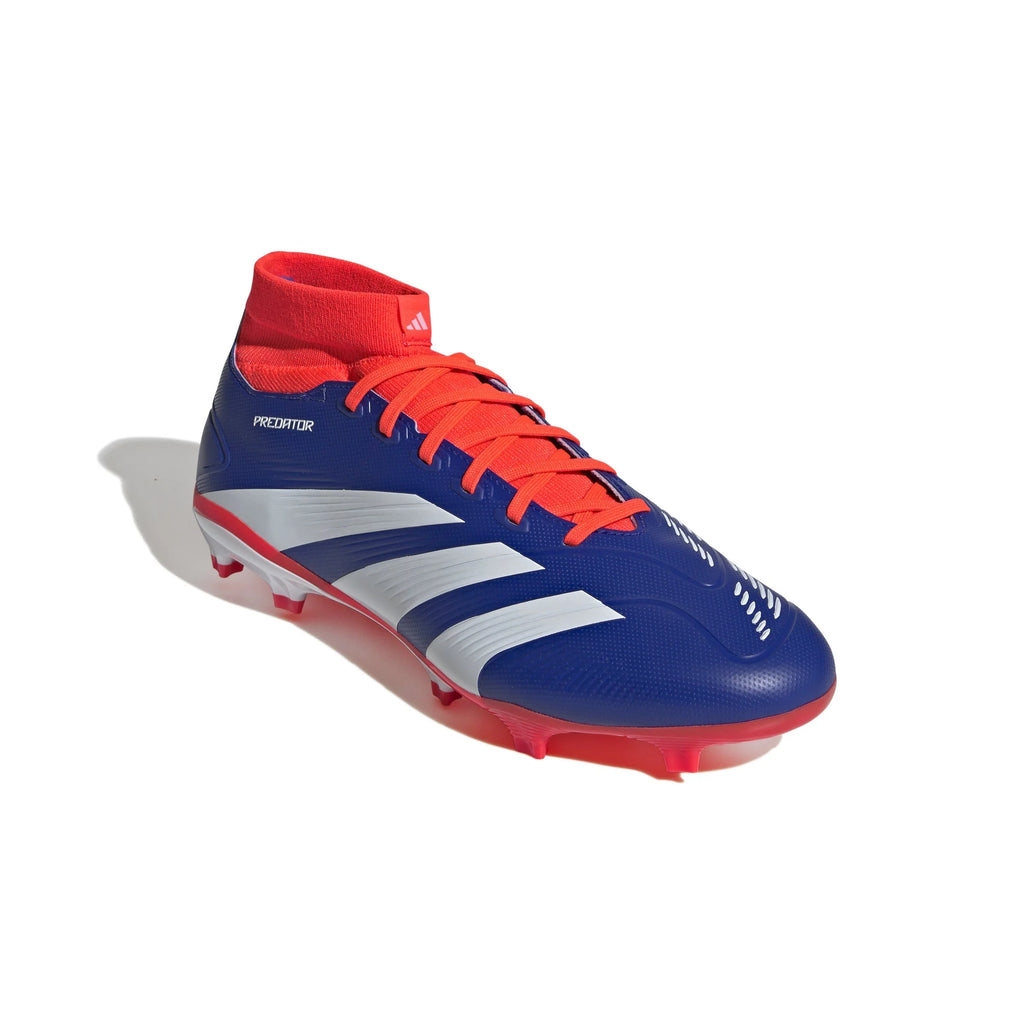 adidas Predator League Sock FG Firm Ground Soccer Cleats Lucid Blue White Solar Red