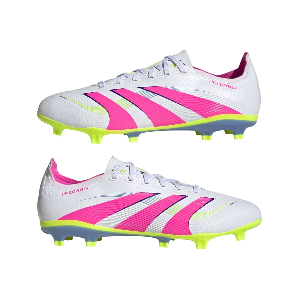 adidas Predator League Firm Multi Ground Soccer Cleats White Pink Lemon