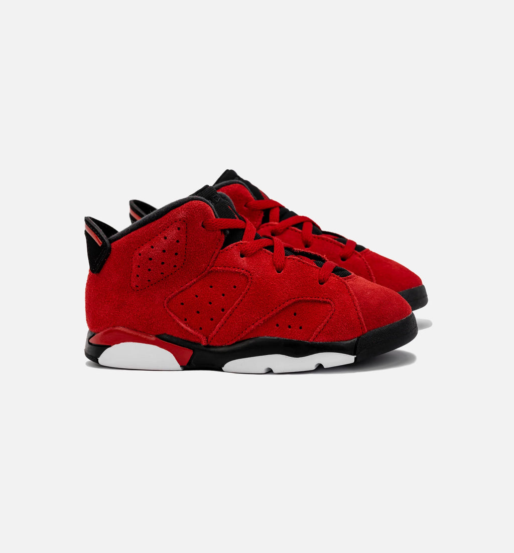 Air Jordan 6 Retro Toro Bravo Infant Toddler Lifestyle Shoe Red Black