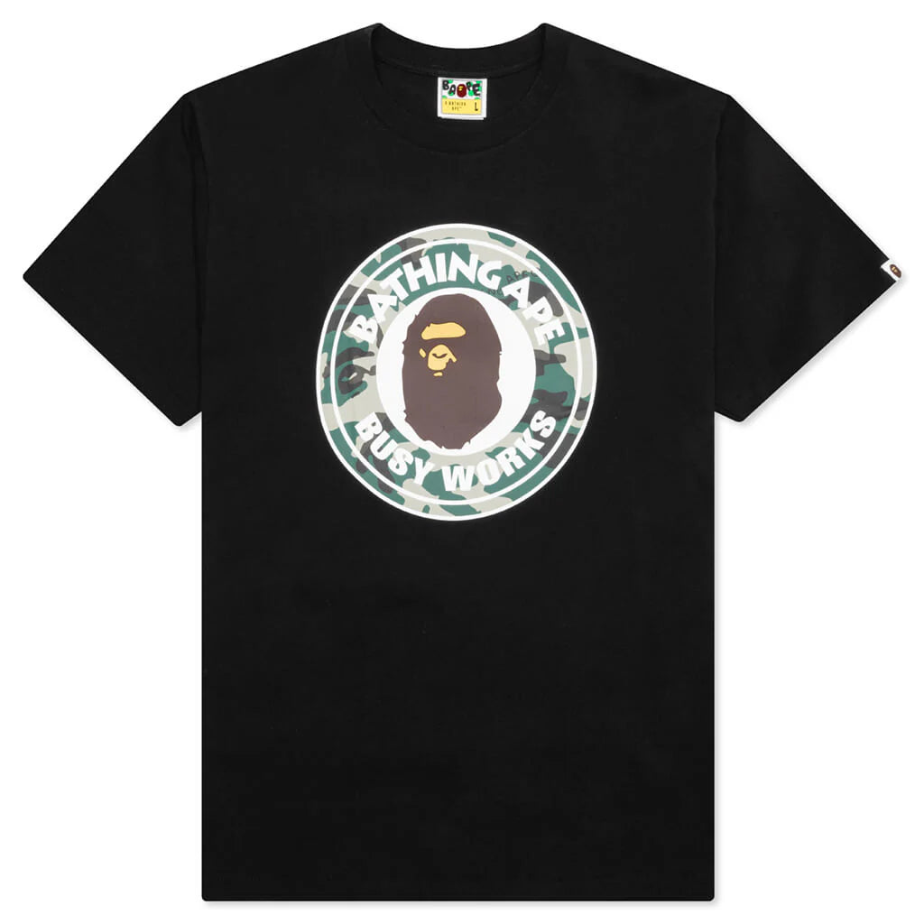 Woodland Camo Busy Works Tee Black