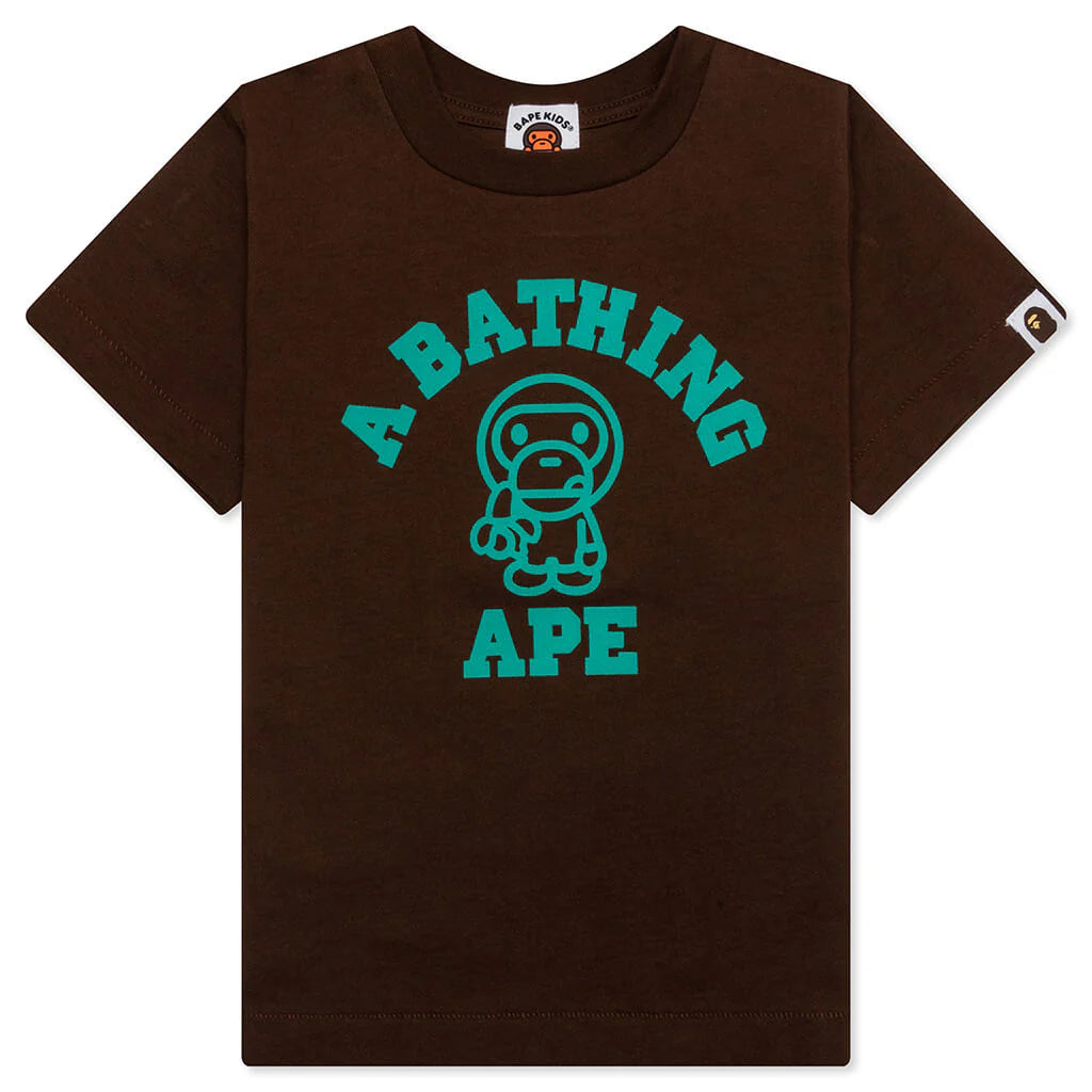 Kids Baby Milo College Tee Brown