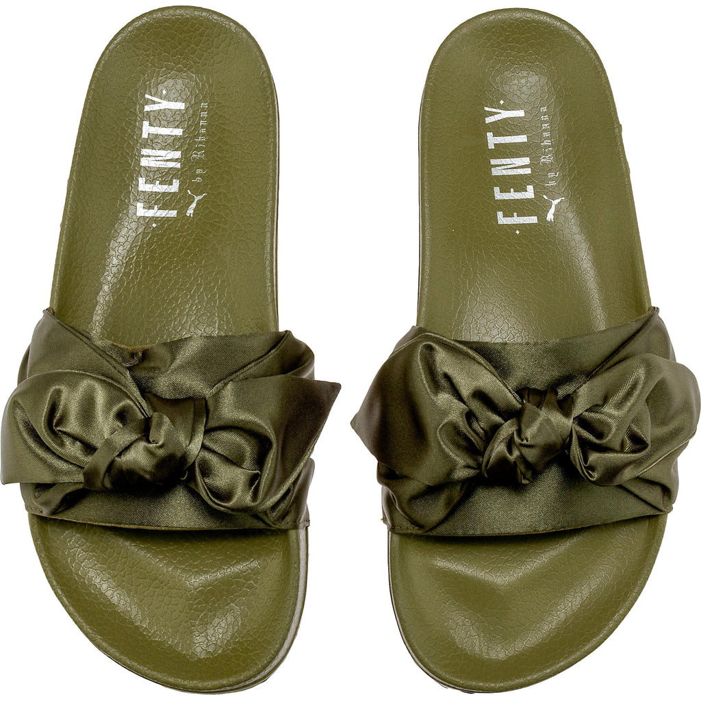 Puma Rihanna Fenty Bow Slides WomenS Olive Green