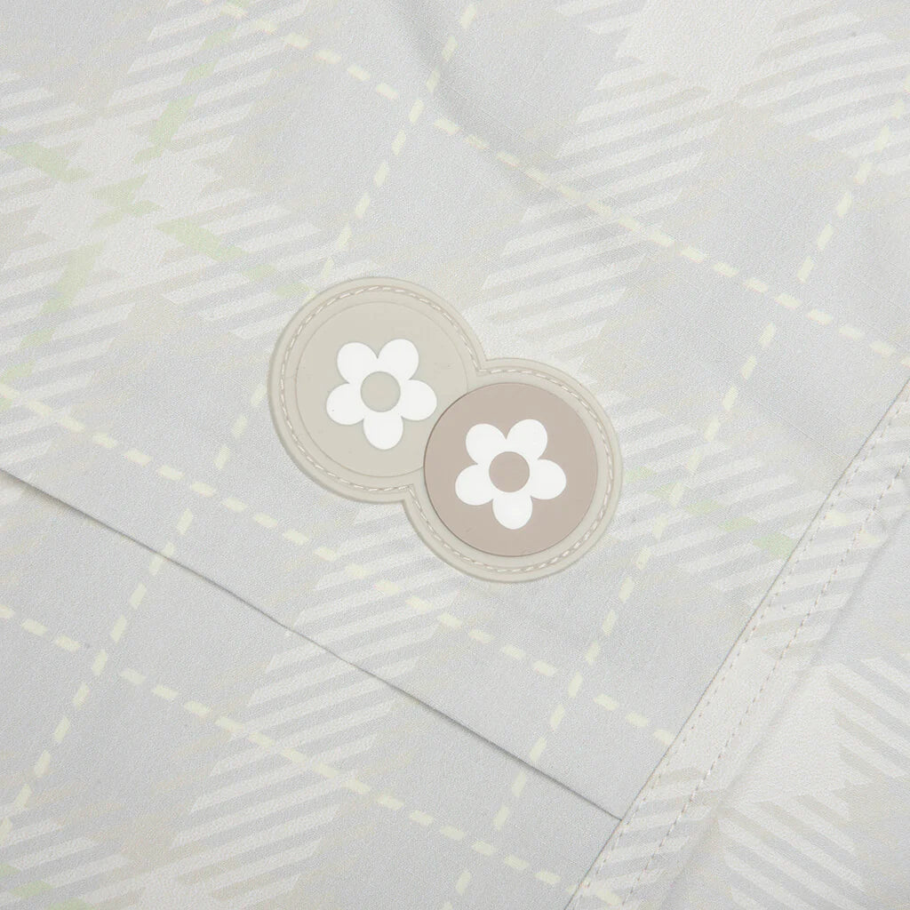 Plaid Windbreaker Pants Cream
