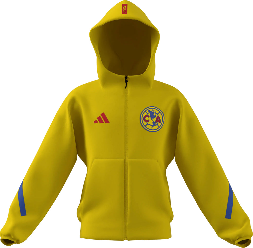 adidas Club America ZNE Anthem Soccer Jacket Yellow
