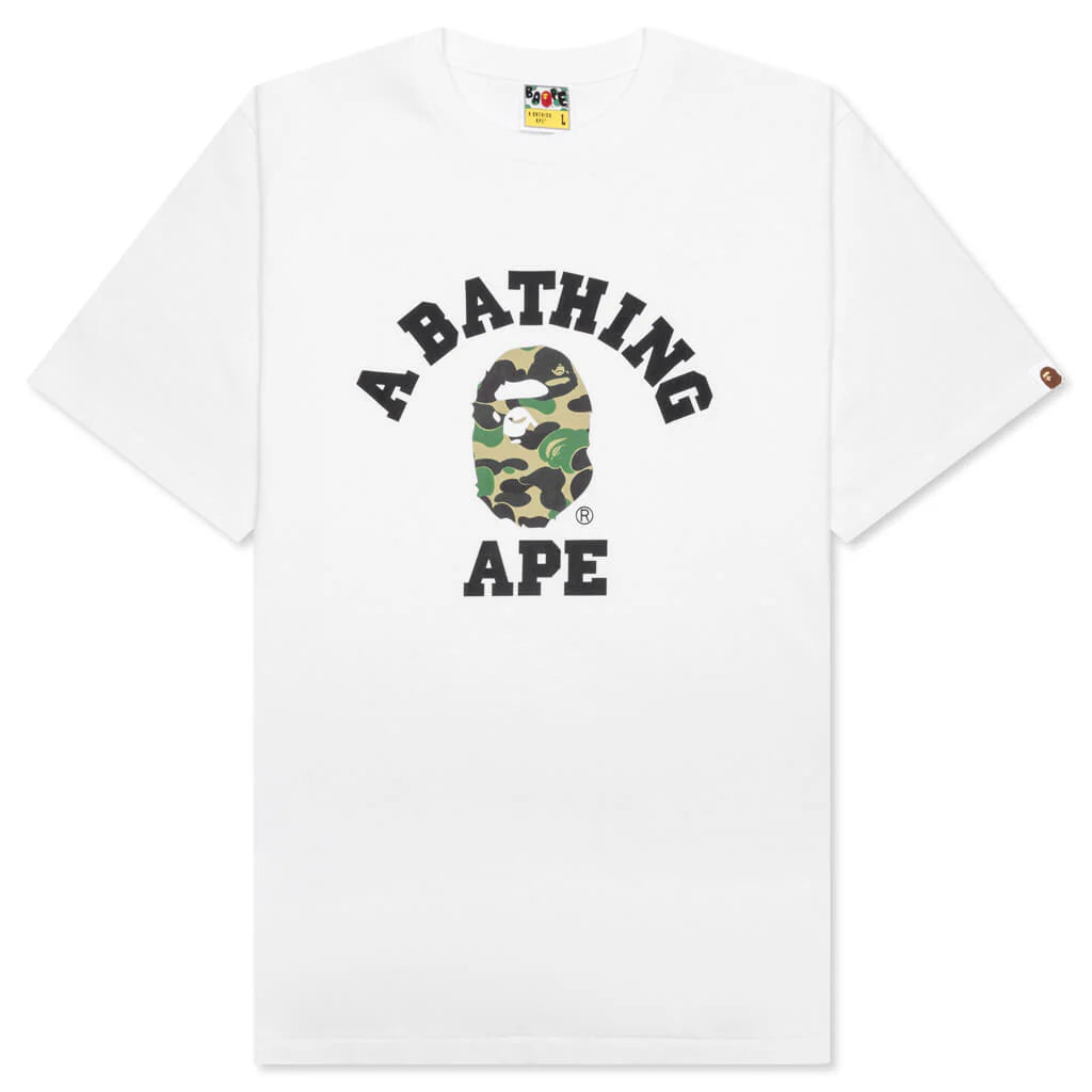 ABC Camo College Tee White Green