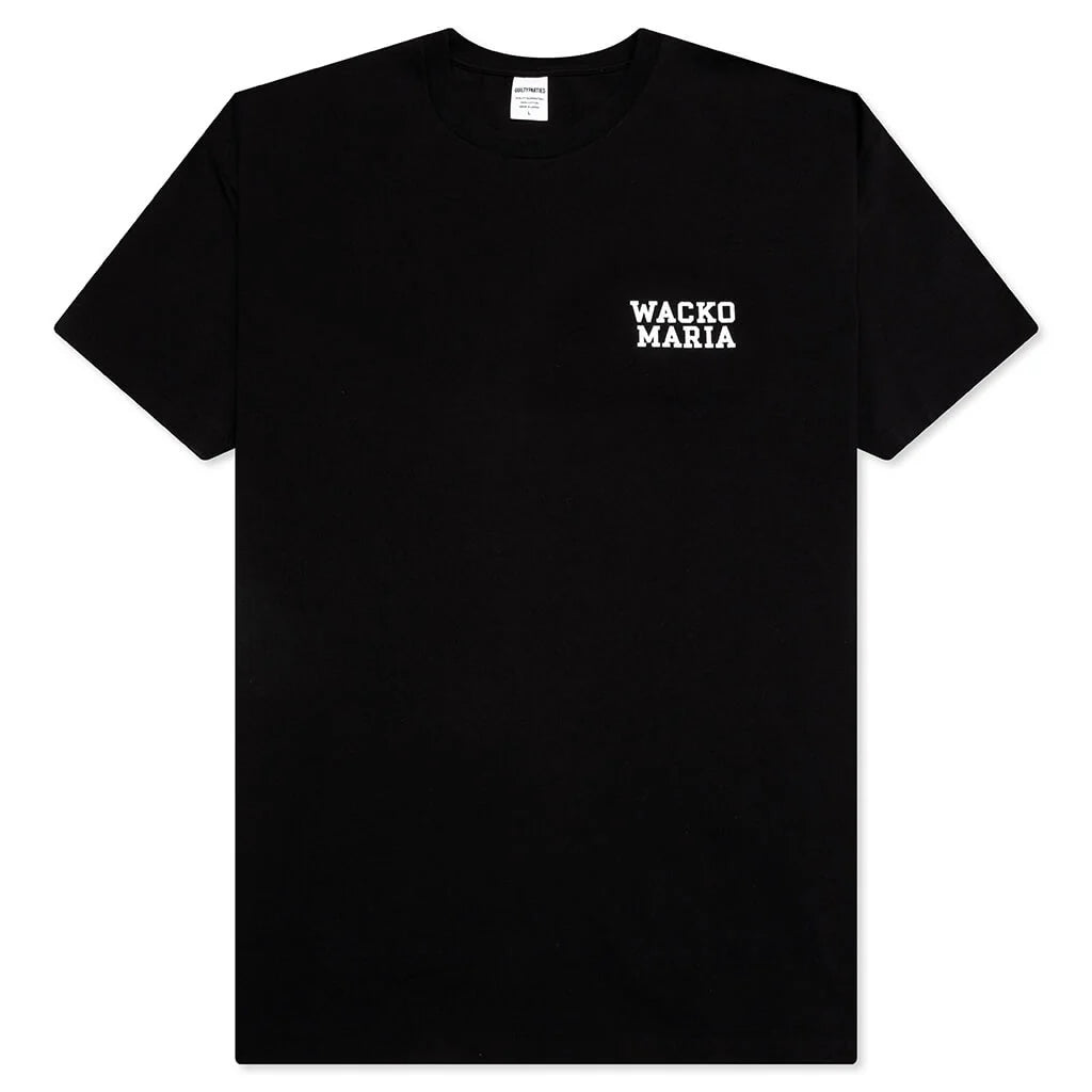 Washed Heavyweight Crewneck T Shirt Type 5 Black