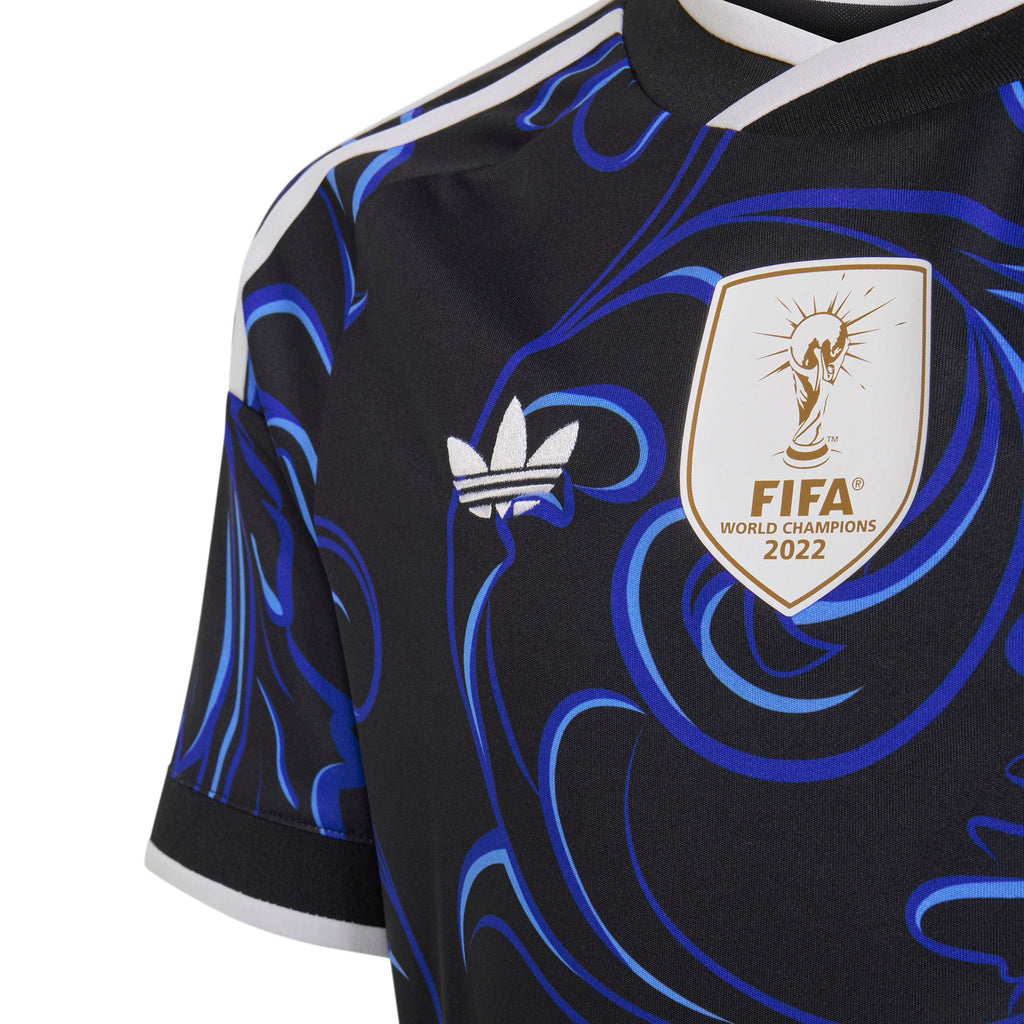 adidas Argentina Away Youth Soccer Jersey 2026 Black Blue