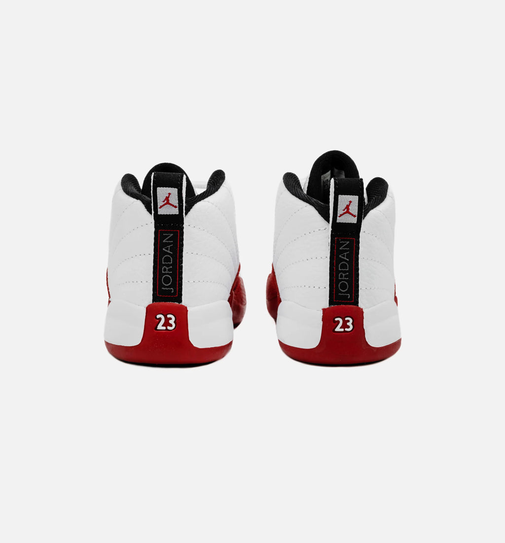 Air Jordan 12 Retro Cherry Infant Toddler Lifestyle Shoe White Red