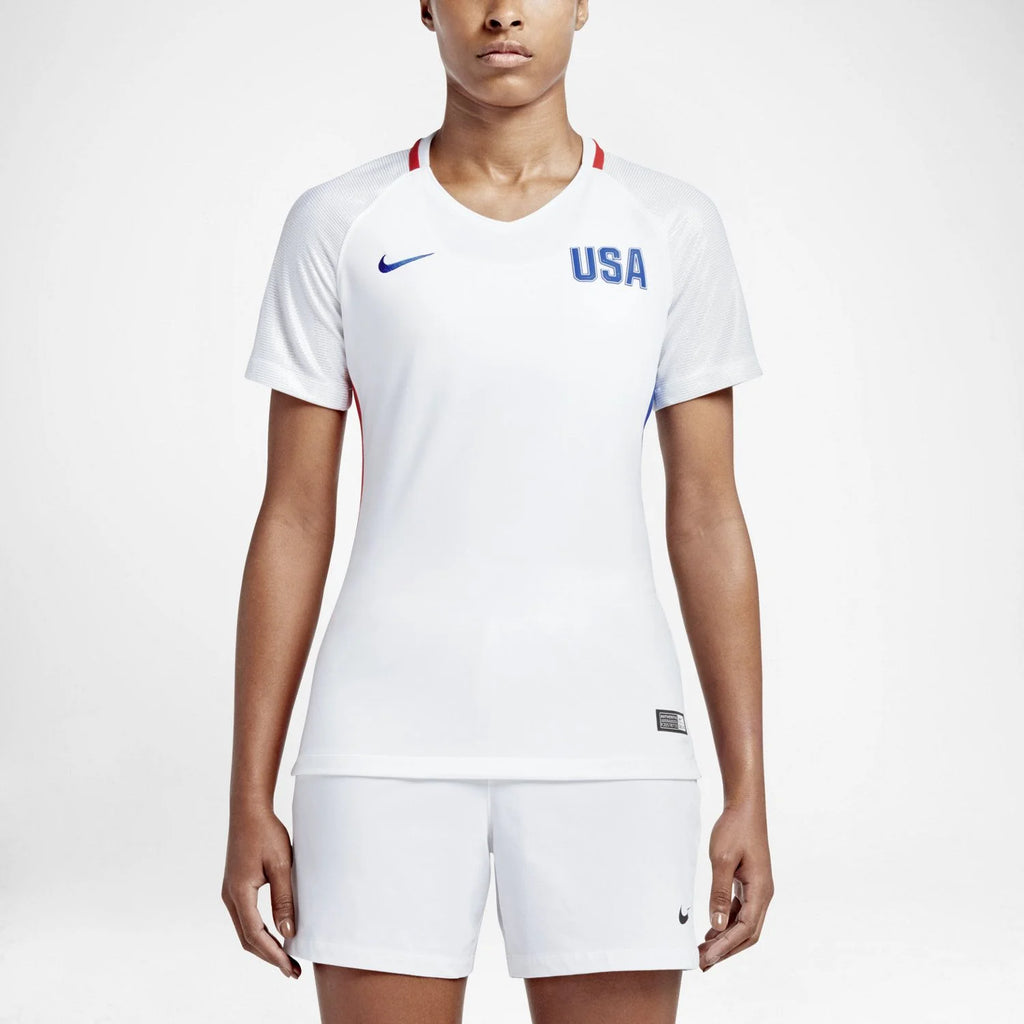Nike USWNT 2016 Stadium Olympic Womens Jersey White Cobalt