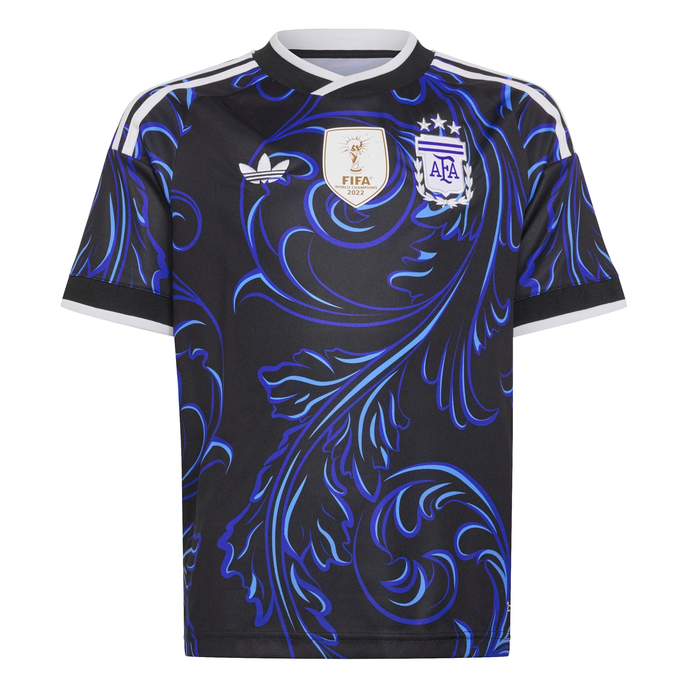 adidas Argentina Away Youth Soccer Jersey 2026 Black Blue