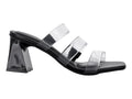 Sandalias Beira Rio Transparentes y Negras para Mujer