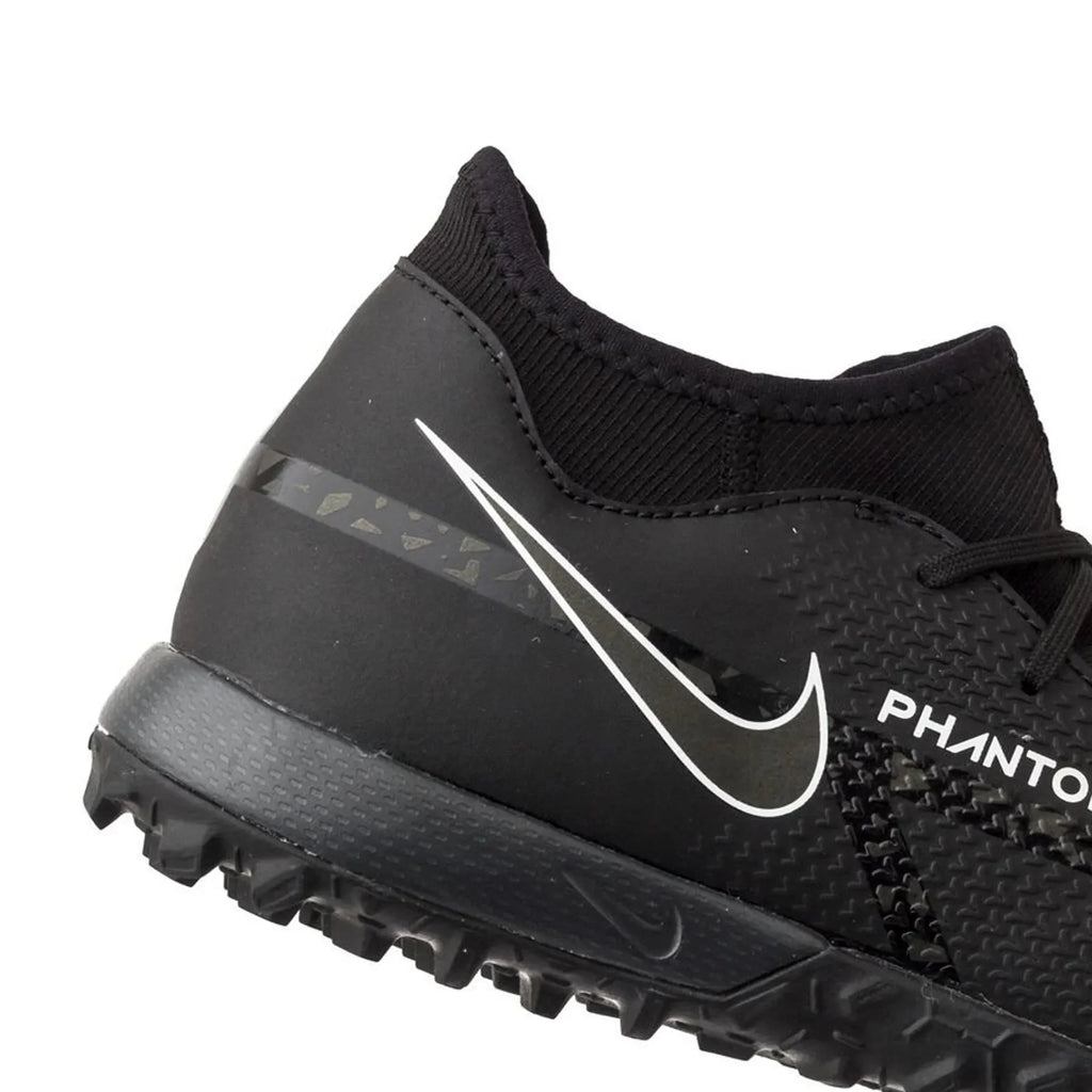 Nike Phantom GT2 Academy DF TF Turf Soccer Cleats Black Smoke Grey White