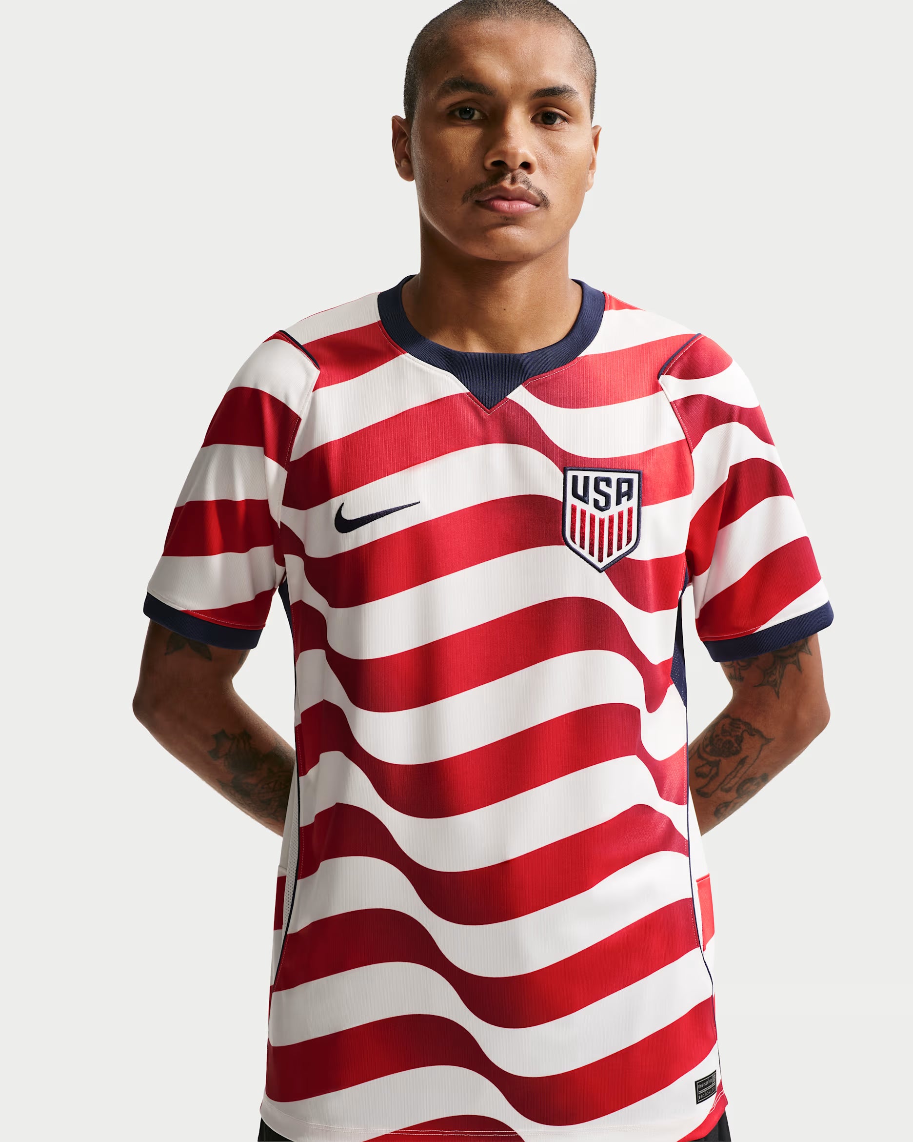 Nike USMNT Home Mens Soccer Jersey 2026 White Red Blue NO STARS