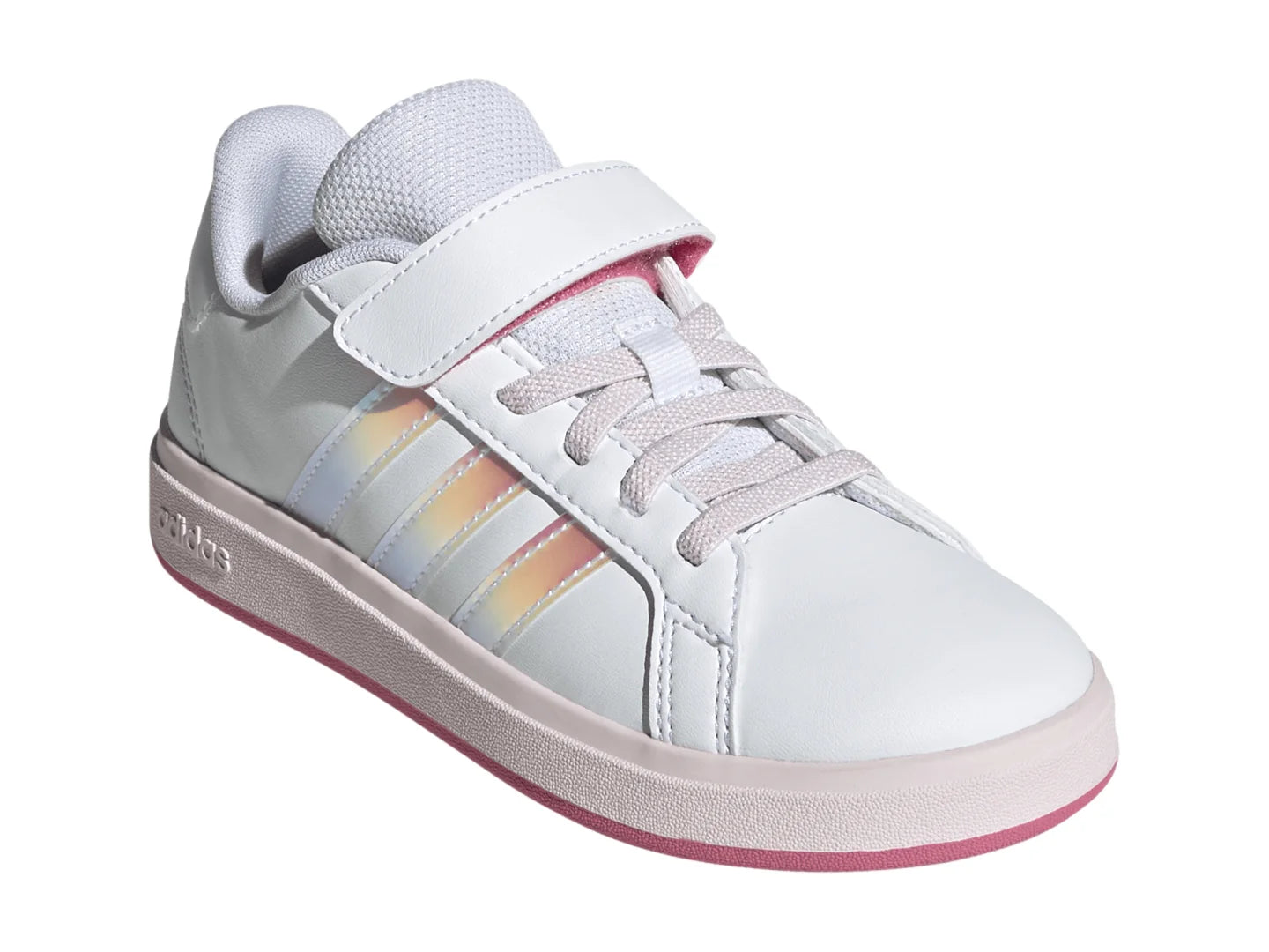 Tenis Adidas Grand Court 20 Blanco y Rosa para Niña