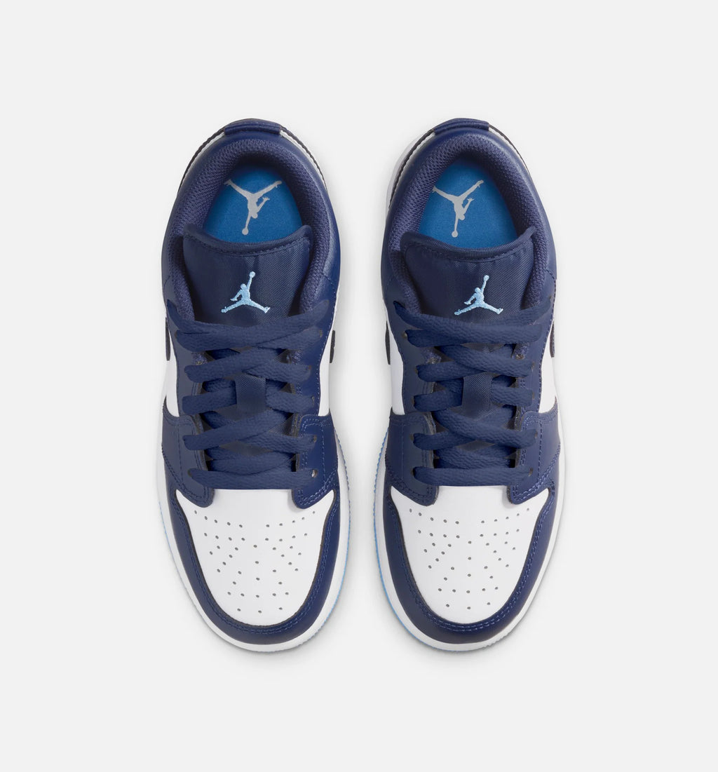 Air Jordan 1 Low Grade School Lifestyle Shoe Midnight Navy University Blue White