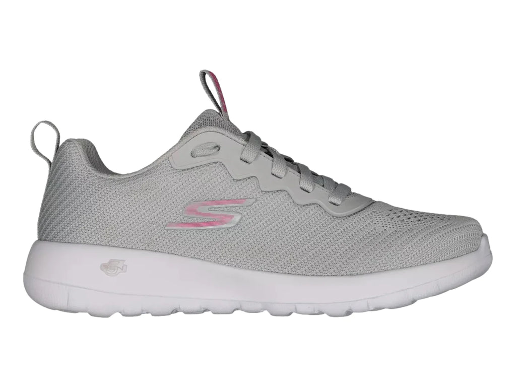 Tenis Skechers Go Walk Joy Gris y Rosa para Mujer