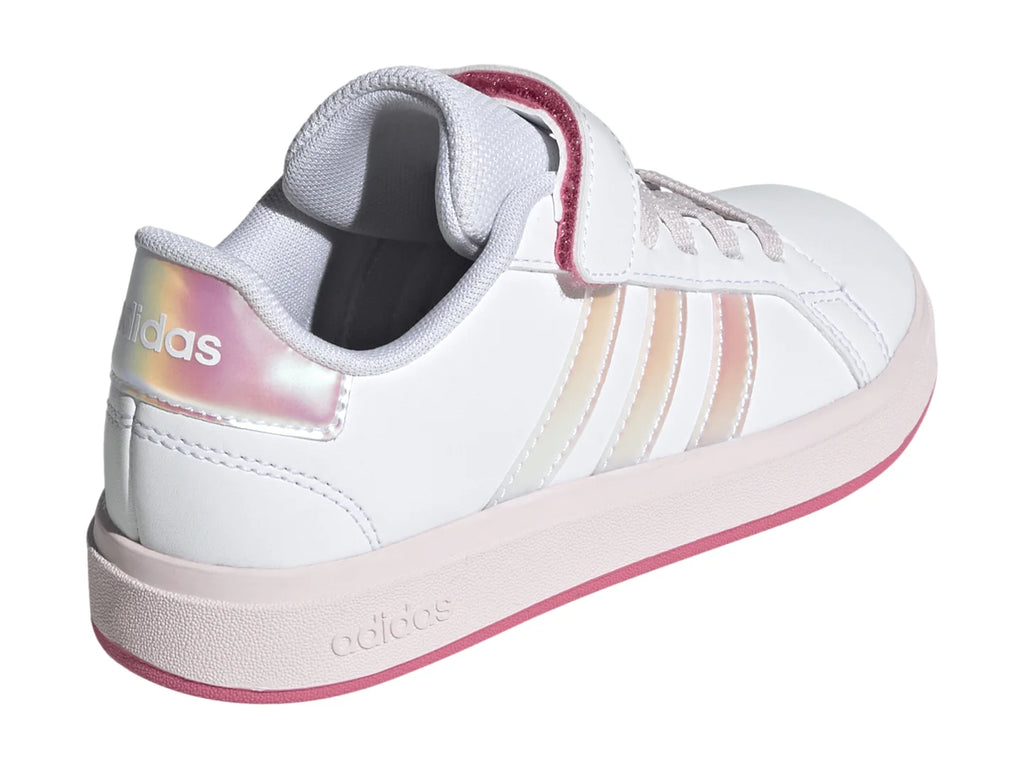 Tenis Adidas Grand Court 20 Blanco y Rosa para Niña