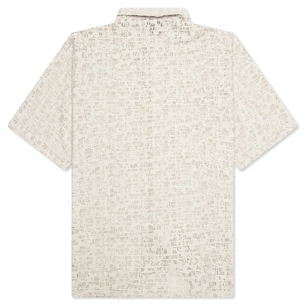 Lacy Button Down Tan