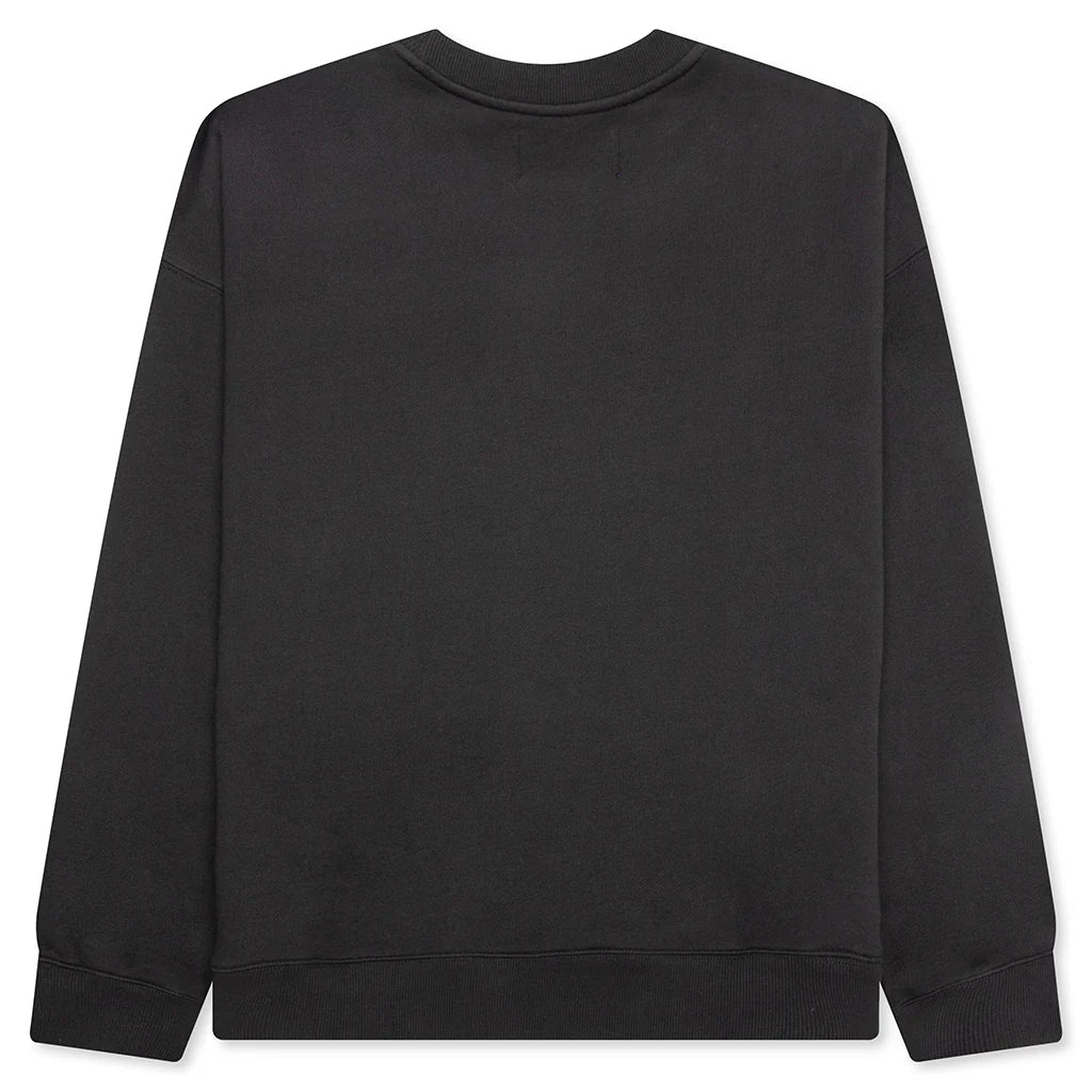 Debossed Crewneck Black