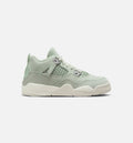Air Jordan 4 Retro Abundance Preschool Lifestyle Shoe Seafoam Sail Metallic Silver