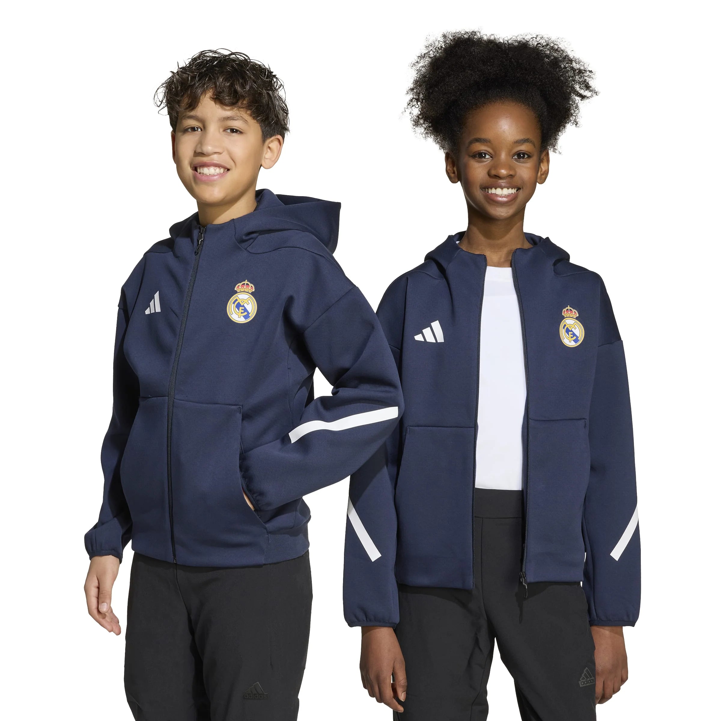adidas Real Madrid ZNE Anthem Jacket Youth Navy