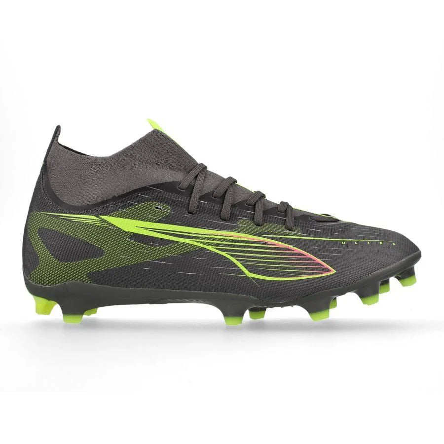 PUMA 5 Match FG AG Womens Firm Multi Ground Soccer Cleats Matte Aged Silver Yellow Alert Aged Silver