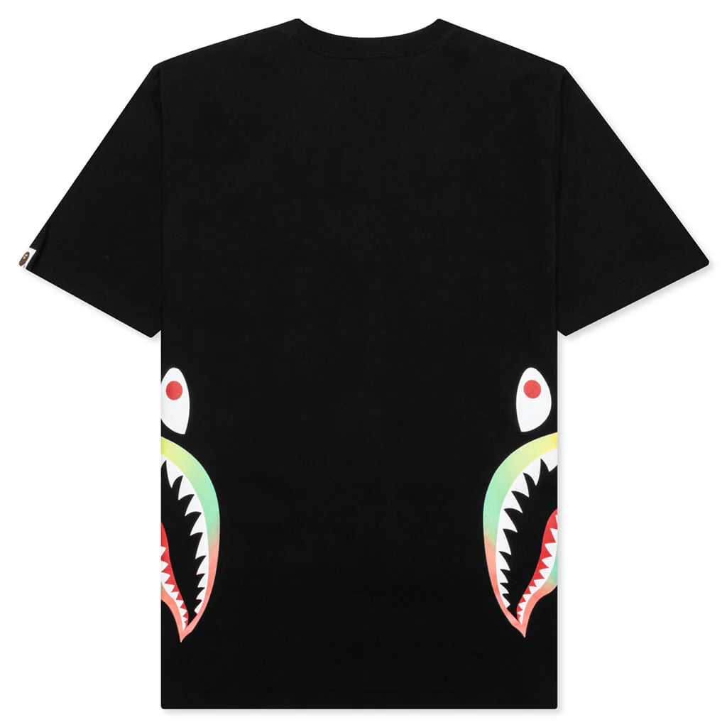 Gradation Side Shark Tee Black
