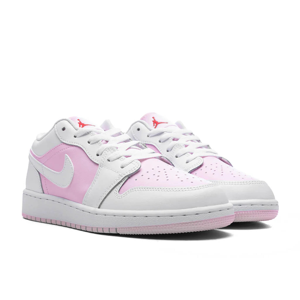 Air Jordan 1 Low GS Pink Foam White Fire Red