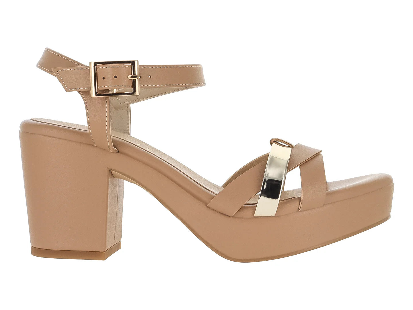 Sandalias de Plataforma Paulie Camel para Mujer