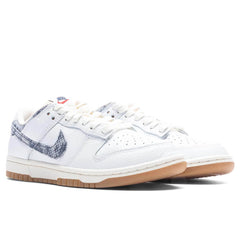 Dunk Low White Midnight Navy Gym Red