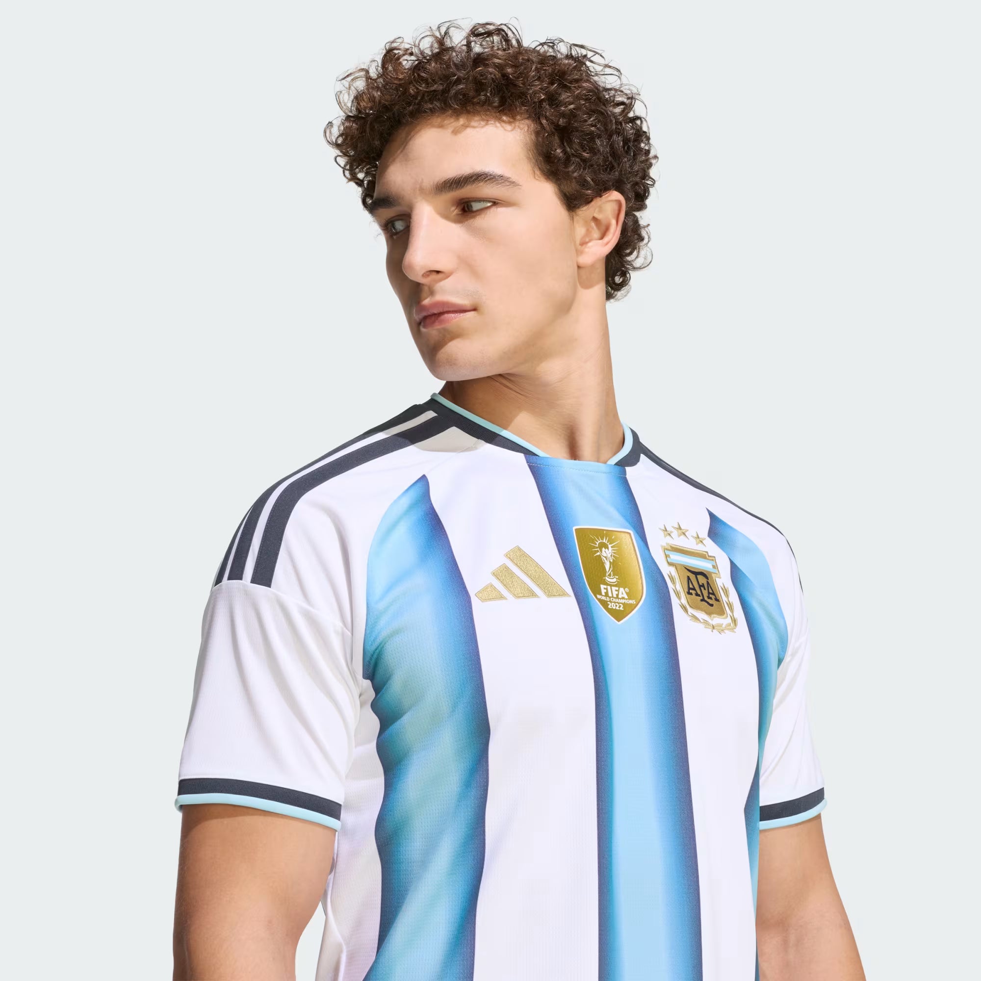 adidas Argentina Home Mens Soccer Jersey 26 White Blue