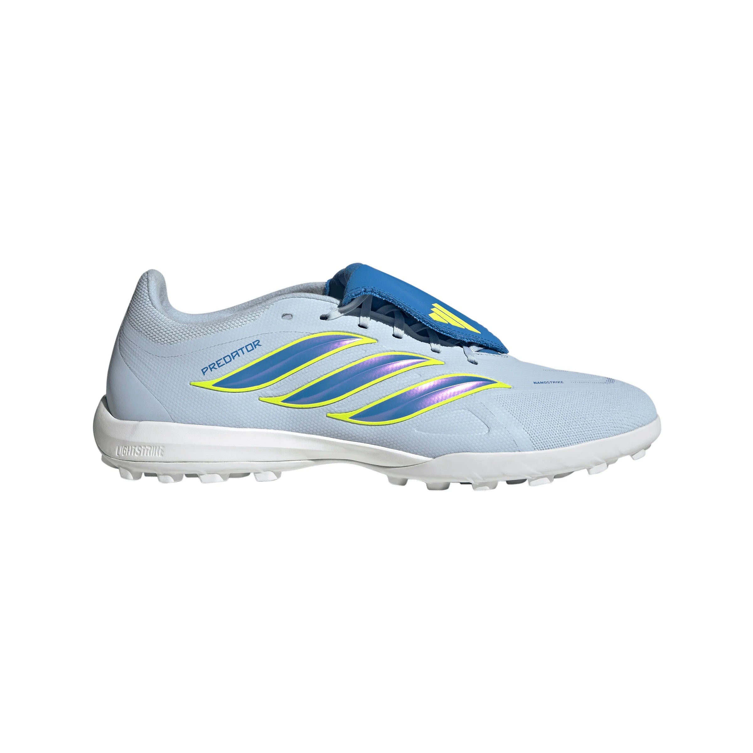 adidas Predator League Fold Over Tongue TF Turf Mens Soccer Cleats Sky Blue Yellow
