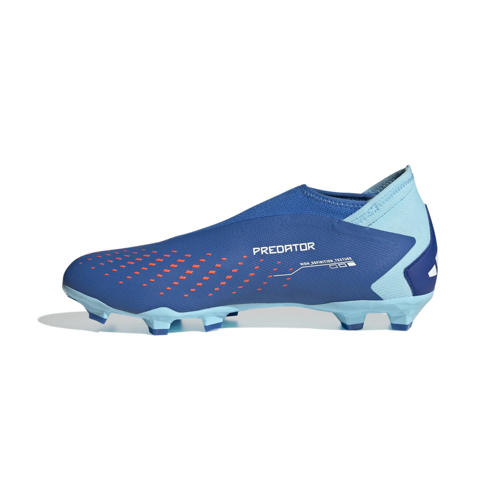adidas Predator Accuracy3 Laceless FG Firm Ground Soccer Cleats Bright Royal Cloud White Bliss Blue