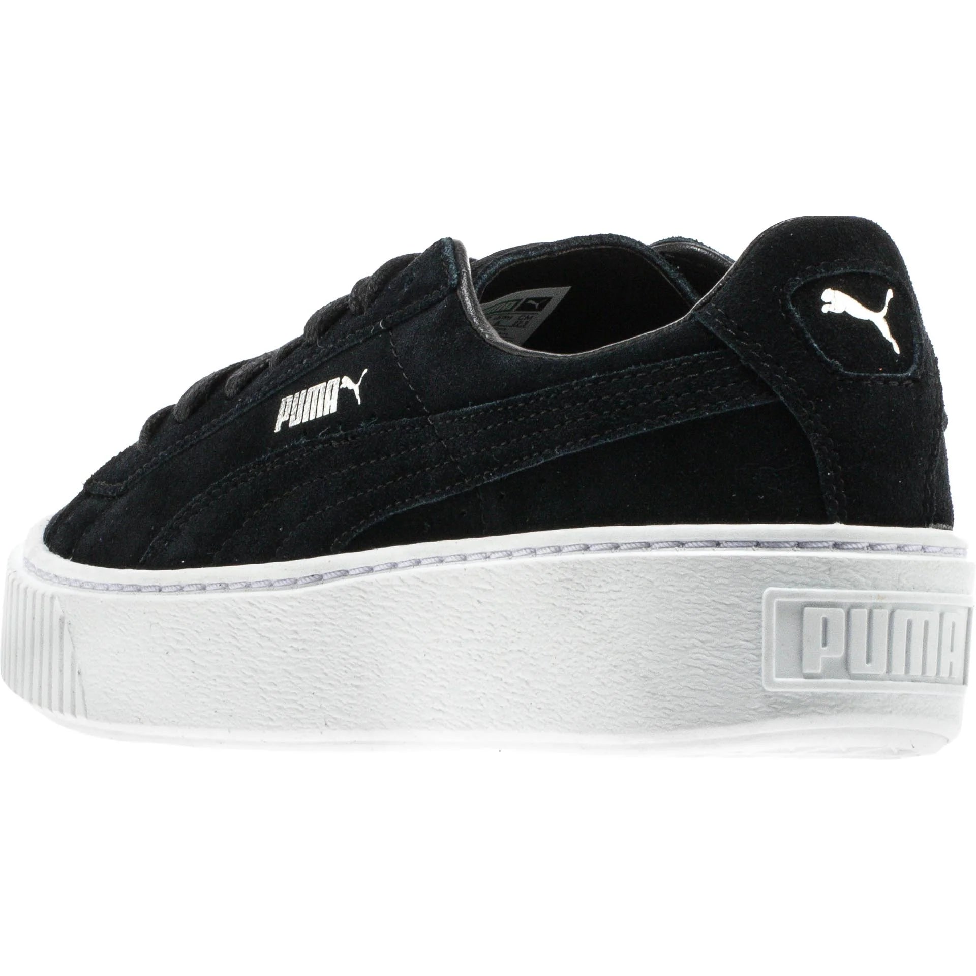 Suede Creeper Womens Black White