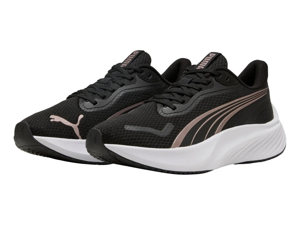 Tenis PUMA Pounce Lite Negro y Oro Rosa para Mujer