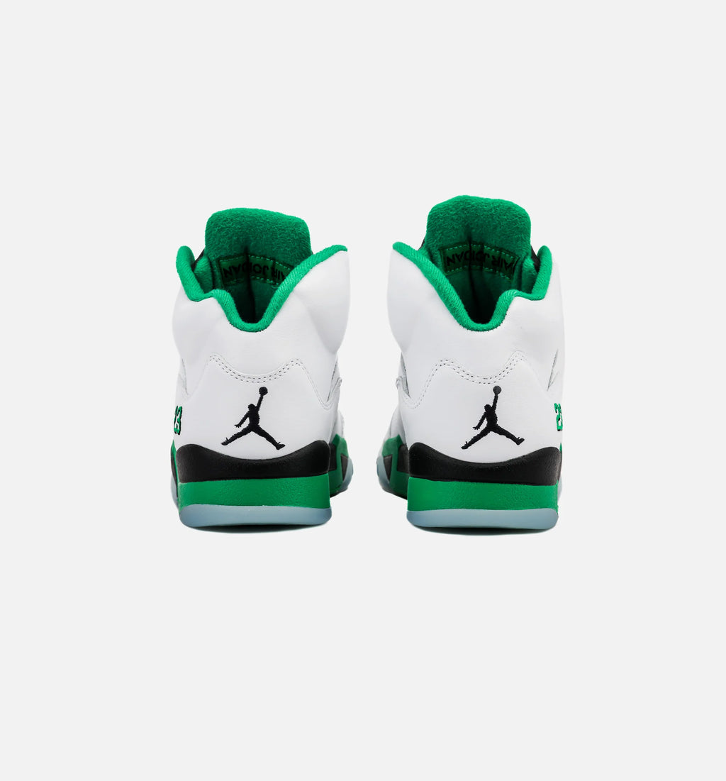 Air Jordan 5 Retro Lucky Green Womens Lifestyle Shoe White Lucky Green Black Ice Blue