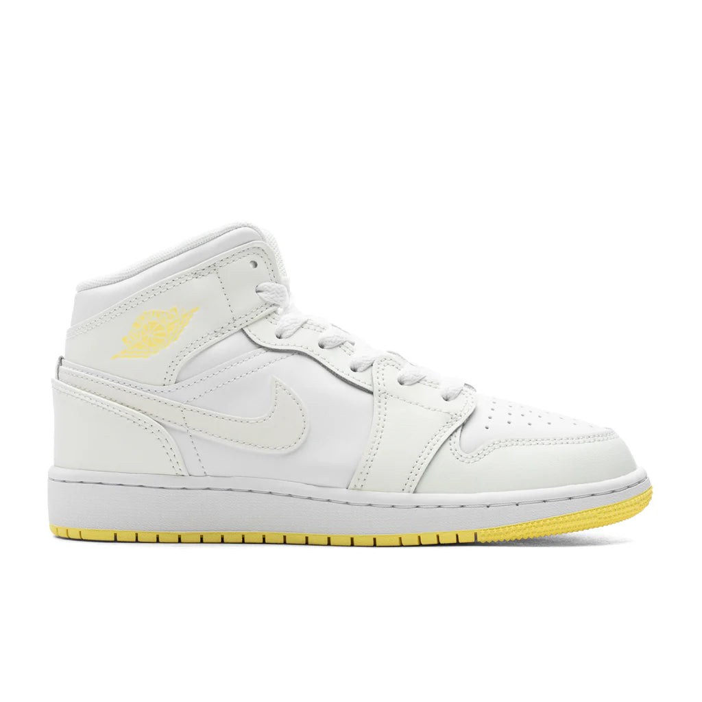 Air Jordan 1 Mid GS Sail Light Laser Orange White