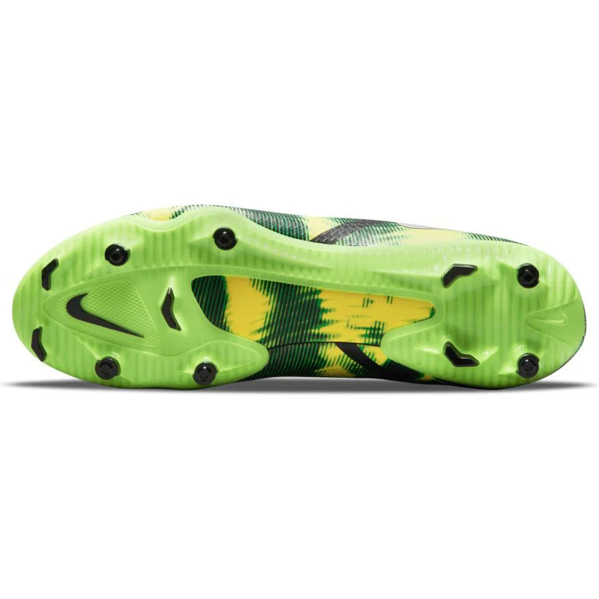 Nike Phantom GT2 Academy DF SW FG MG Multi Ground Soccer Cleats Black Metallic Platinum Green Strike