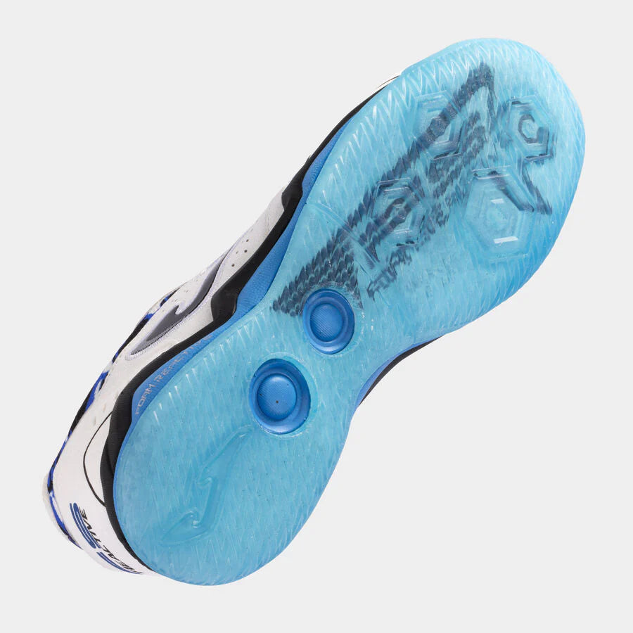 FS REACTIVE 2432 WHITE ROYAL TURF Zapatillas de fútbol sala Fs Reactive 24 para interior color blanco y azul marino