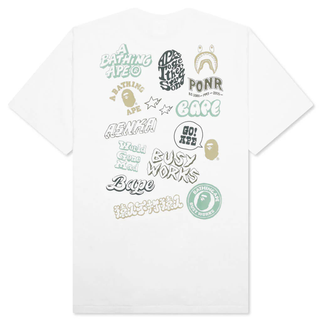 Colors Bape Graffiti Tee White