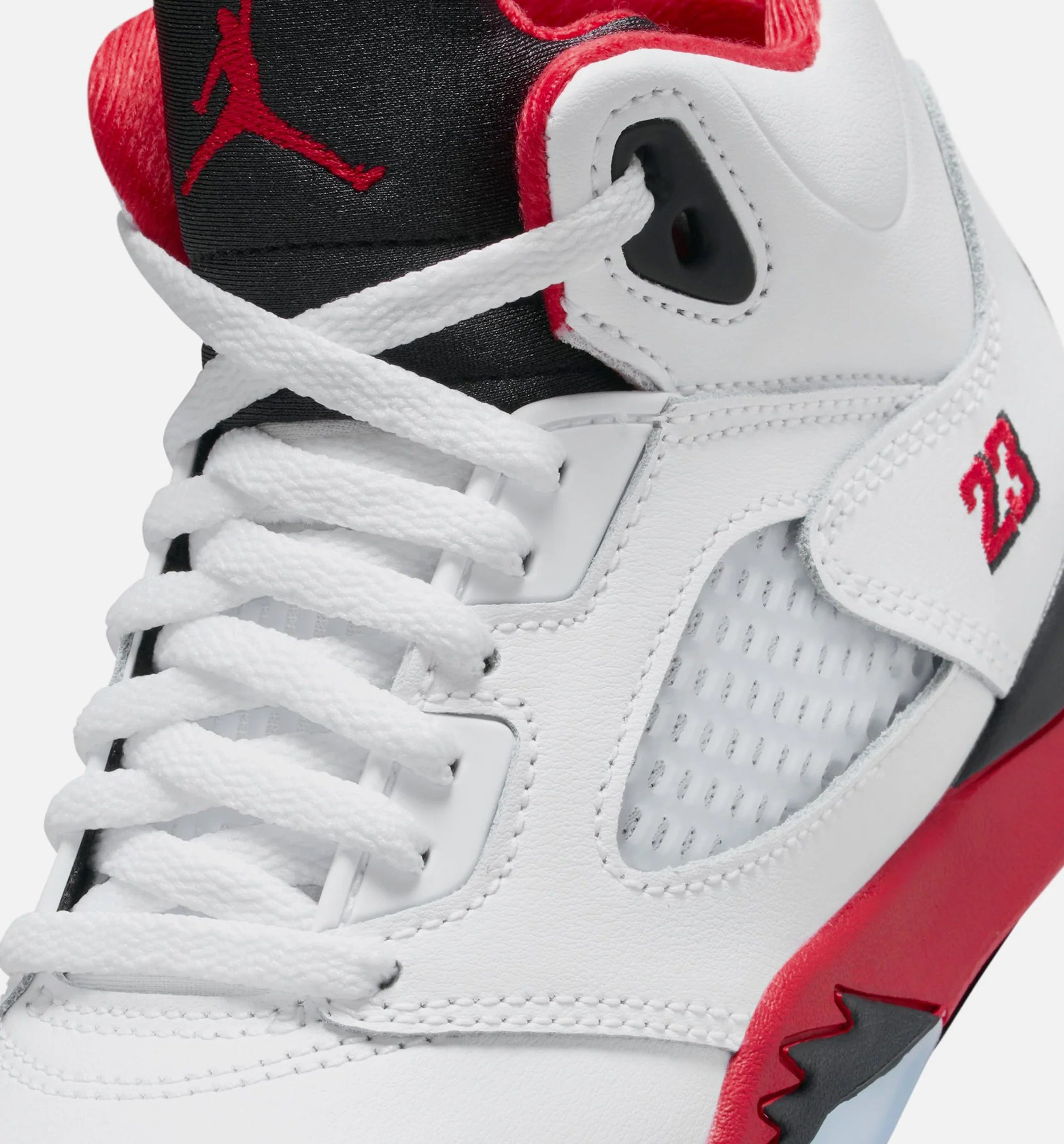 Air Jordan 5 Retro Fire Red Preschool Lifestyle Shoe White Fire Red Black
