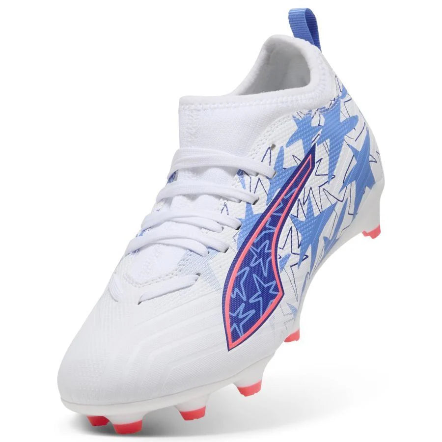 PUMA Ultra 6 Match FG AG Christian Pulisic X Kidsuper FG AG Youth Soccer Cleats White Pink Lilac Dusky Blue