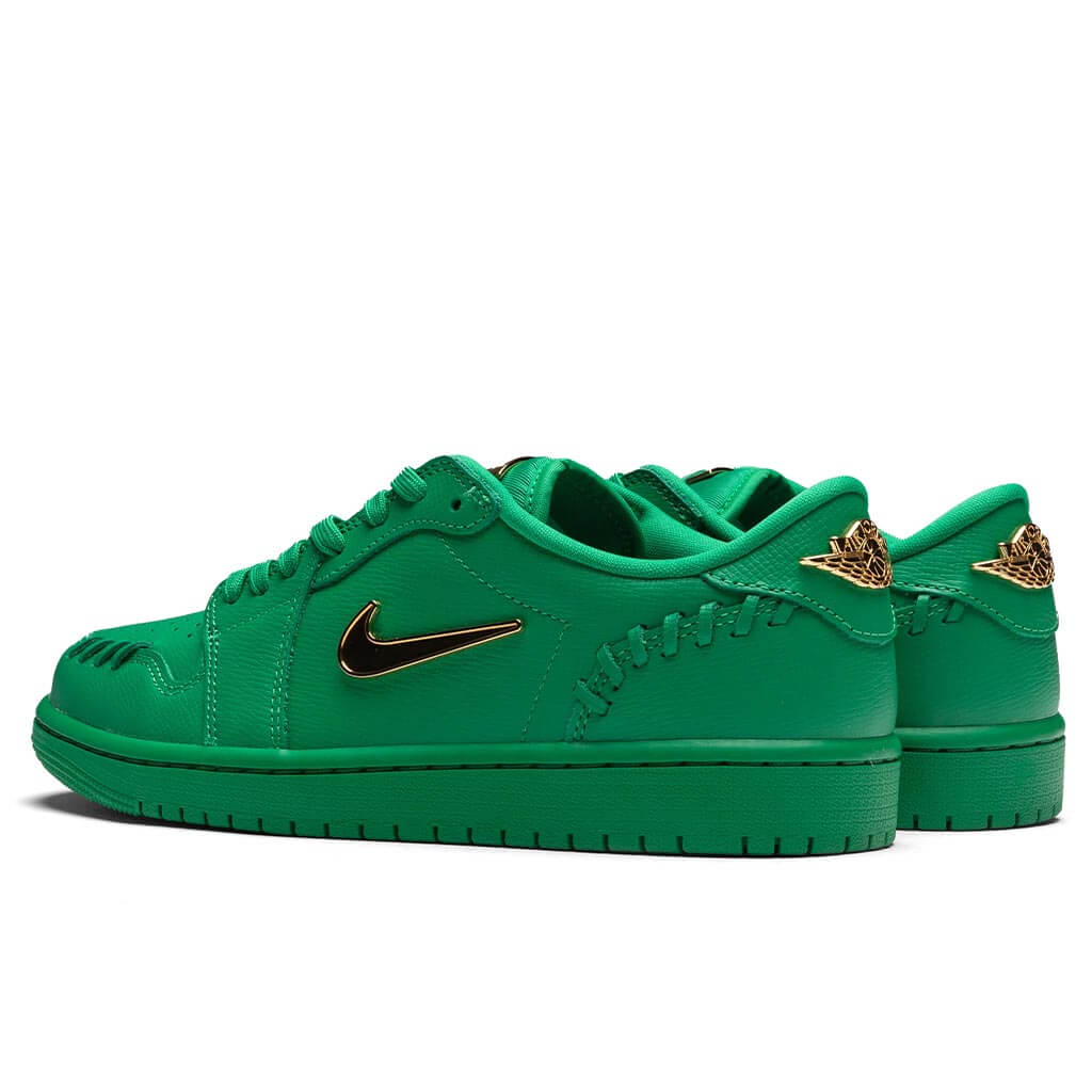Womens Jordan 1 Low Method of Make Lucky Green Metallic Gold