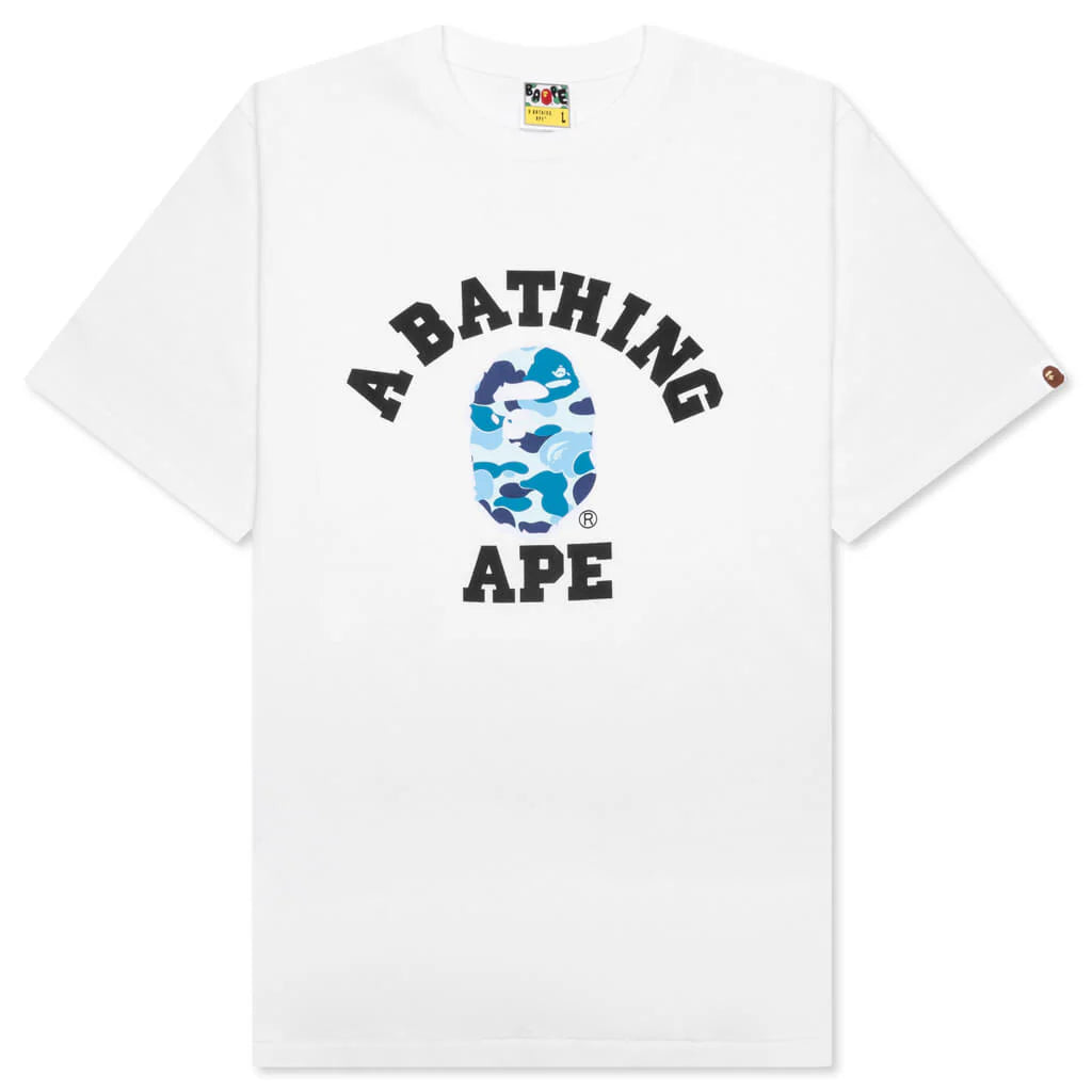 ABC Camo College Tee White Blue