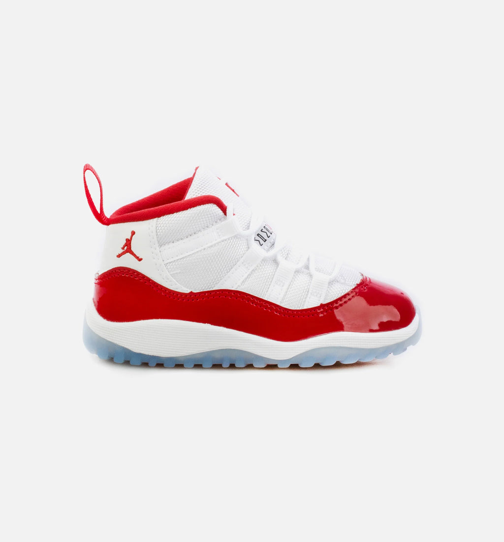 Air Jordan 11 Retro Infant Toddler Lifestyle Shoe White Red